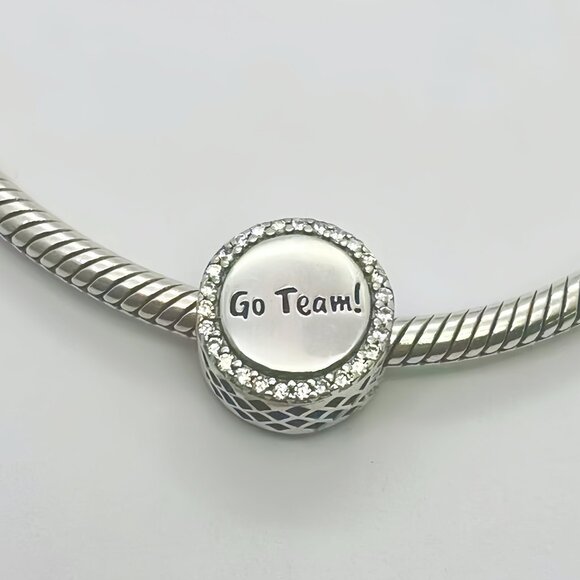 Pandora Dangle Charm Cheerleader Go Team! Charm - Picture 2 of 3